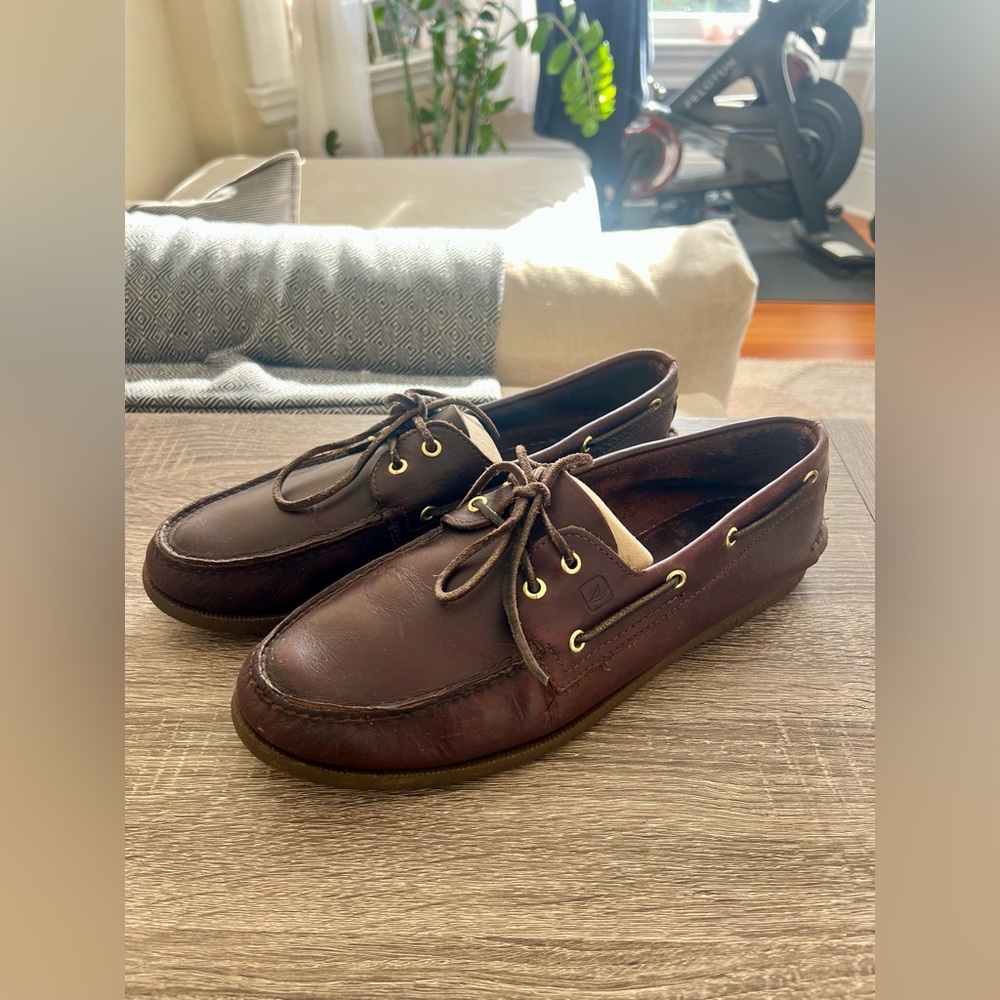 Sperry Top-Sider Mens Brown Boat Shoes